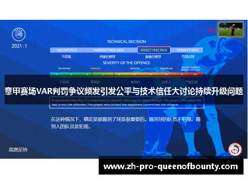 意甲赛场VAR判罚争议频发引发公平与技术信任大讨论持续升级问题
